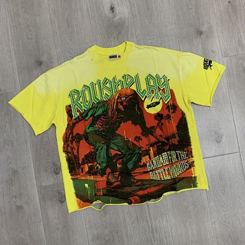 R508# P65 RoughPlay Skateboard T-Shirt with rhinestonesT