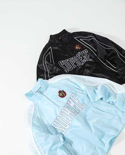 💰260 Supreme SS25 Satin Piping Pullover LOGO