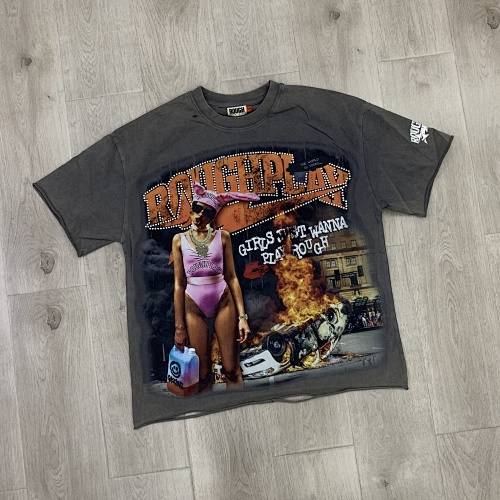 R502# P75 RoughPlay Girls Wanna Have Fun TEE VintageT
